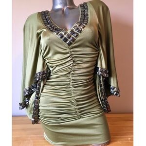 SILK BEBE CAPE DRESS